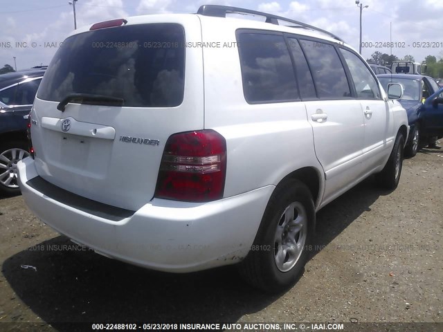 JTEGF21AX30107900 - 2003 TOYOTA HIGHLANDER LIMITED WHITE photo 4