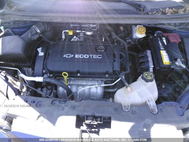 1G1JA5SH2D4218515 - 2013 CHEVROLET SONIC LS 蓝色 照片 10