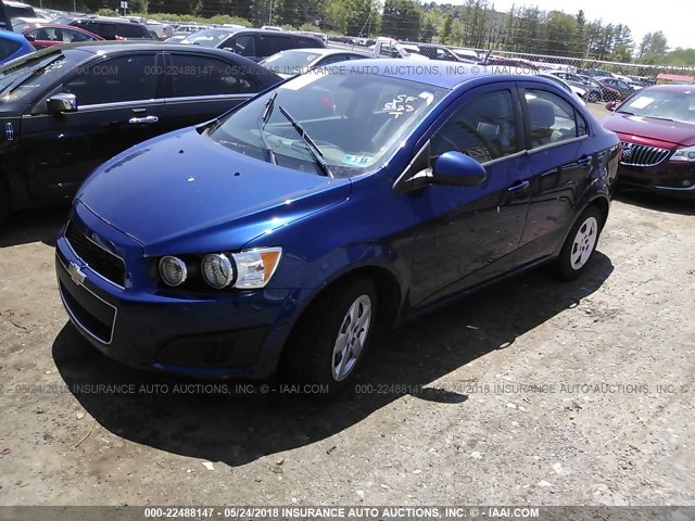 1G1JA5SH2D4218515 - 2013 CHEVROLET SONIC LS 蓝色 照片 2