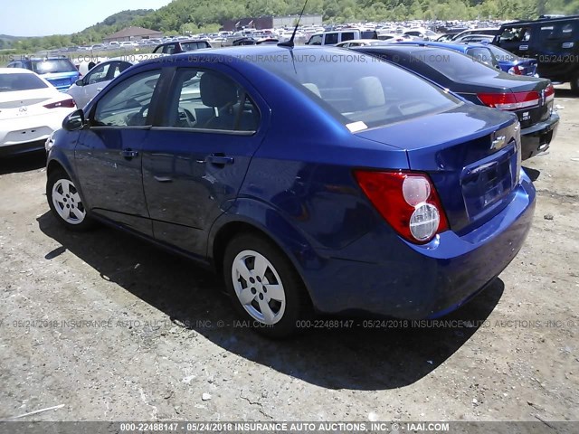 1G1JA5SH2D4218515 - 2013 CHEVROLET SONIC LS 蓝色 照片 3