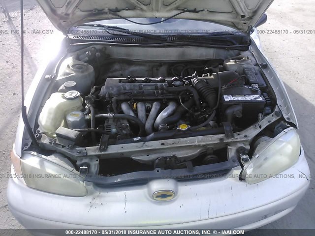 1Y1SK52811Z401598 - 2001 CHEVROLET GEO PRIZM LSI SILVER photo 10