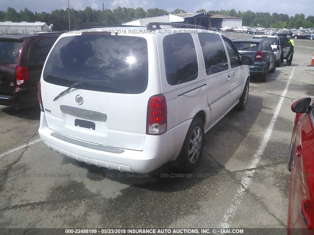 5GADV23167D120263 - 2007 BUICK TERRAZA CX/CX PLUS WHITE photo 4