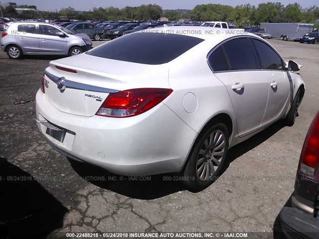 W04GP5EC6B1004720 - 2011 BUICK REGAL CXL WHITE photo 4