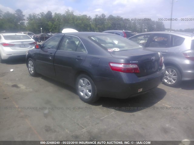 4T1BE46K37U702600 - 2007 TOYOTA CAMRY NEW GENERAT CE/LE/XLE/SE GRAY photo 3