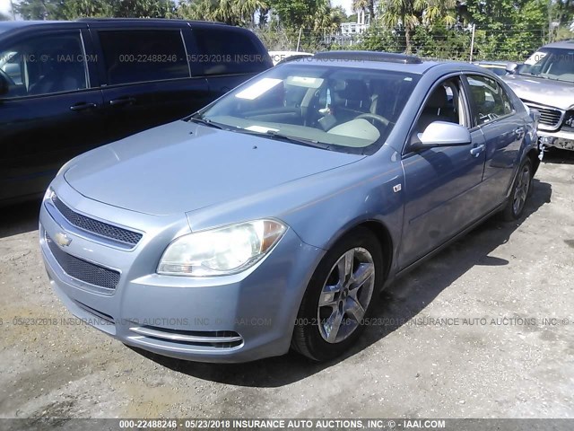 1G1ZH57B48F186681 - 2008 CHEVROLET MALIBU 1LT 浅蓝色 照片 2