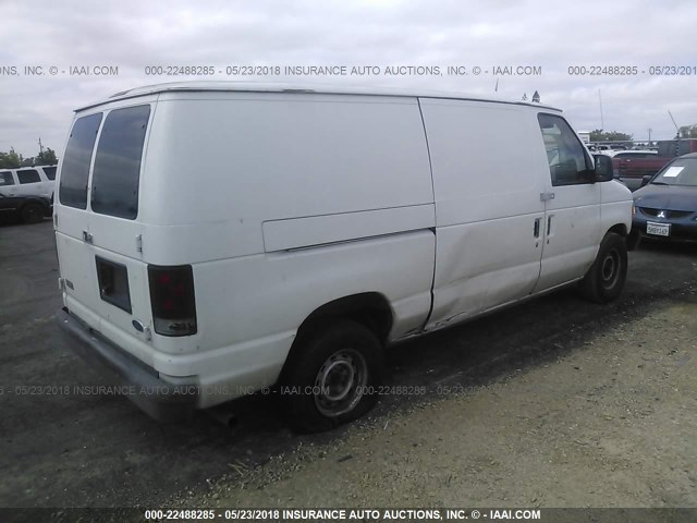 1FTRE14293HB19858 - 2003 FORD ECONOLINE E150 VAN WHITE photo 4