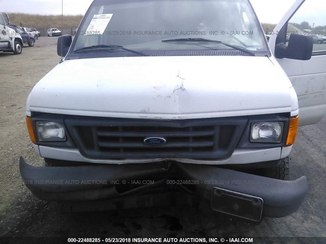 1FTRE14293HB19858 - 2003 FORD ECONOLINE E150 VAN WHITE photo 6