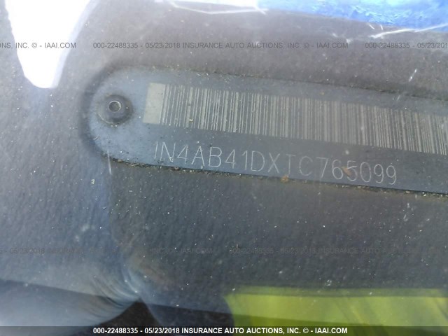 1N4AB41DXTC765099 - 1996 NISSAN SENTRA E/XE/GXE/GLE SILVER photo 9