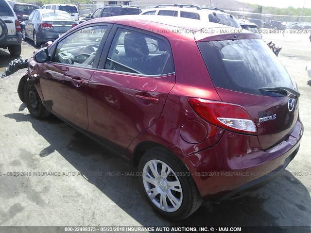 JM1DE1KY7E0175042 - 2014 MAZDA MAZDA2 SPORT RED photo 3