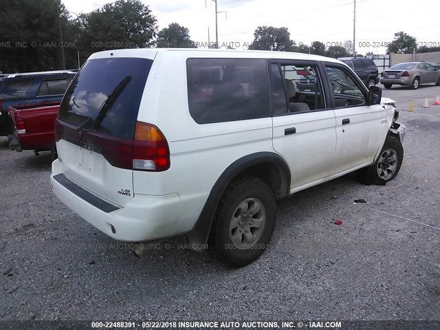 JA4MT31P1WP003652 - 1998 MITSUBISHI MONTERO SPORT LS WHITE photo 4