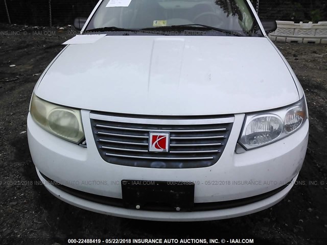 1G8AJ55F67Z193055 - 2007 SATURN ION LEVEL 2 WHITE photo 6