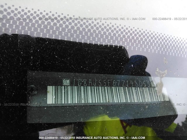 1G8AJ55F67Z193055 - 2007 SATURN ION LEVEL 2 Ağ foto 9