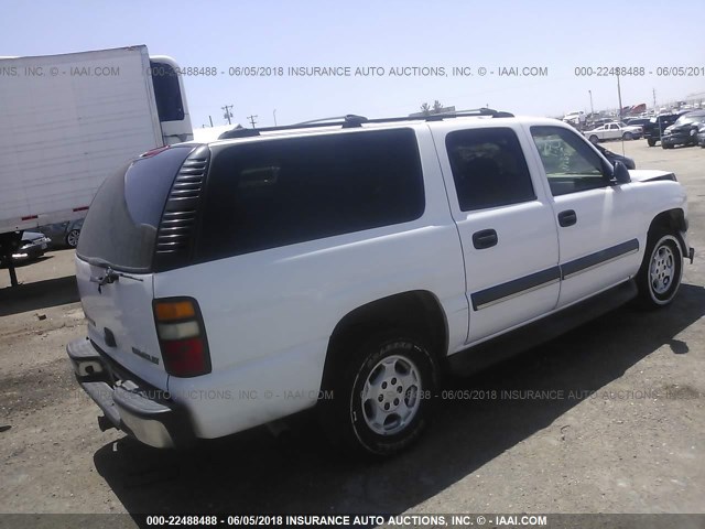 3GNEC16Z94G127895 - 2004 CHEVROLET SUBURBAN C1500 WHITE photo 4