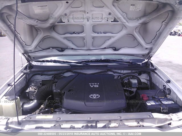 5TETU62N66Z249702 - 2006 TOYOTA TACOMA PRERUNNER ACCESS CAB WHITE photo 10