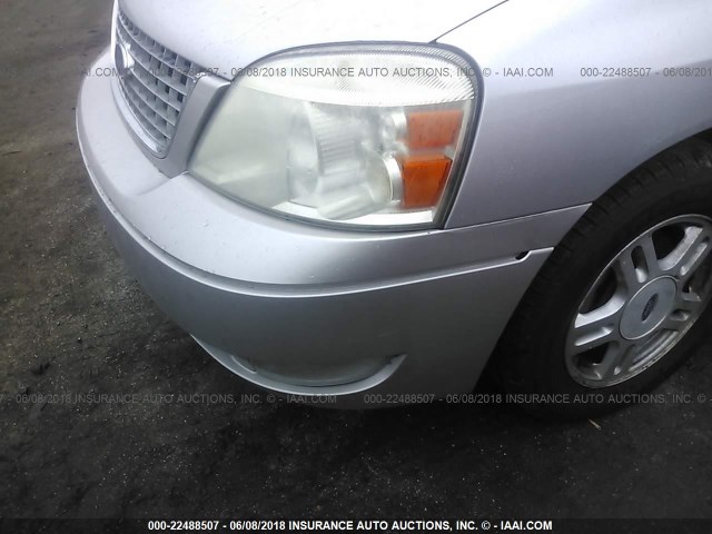 2FMZA52226BA42897 - 2006 FORD FREESTAR SEL SILVER photo 6