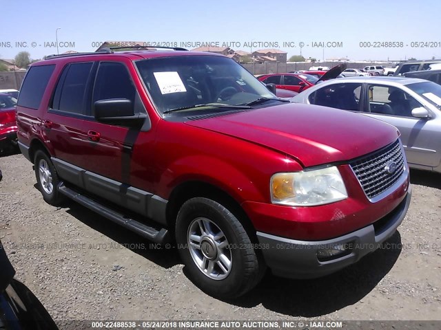 1FMRU15W73LC04078 - 2003 FORD EXPEDITION XLT RED photo 1
