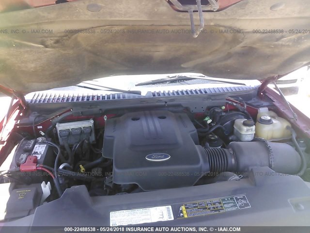1FMRU15W73LC04078 - 2003 FORD EXPEDITION XLT წითელი ფოტო 10
