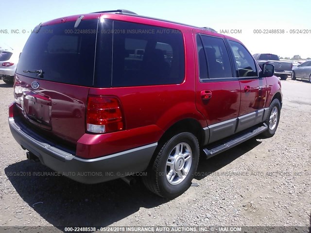 1FMRU15W73LC04078 - 2003 FORD EXPEDITION XLT RED photo 4