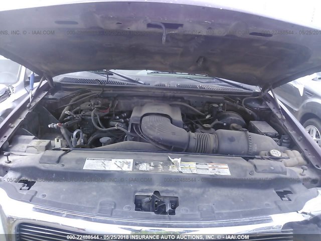 1FMRU15W91LB19403 - 2001 FORD EXPEDITION XLT 紫色 照片 10