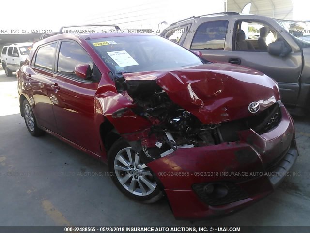 2T1KU4EE7AC379529 - 2010 TOYOTA COROLLA MATRIX  RED photo 1