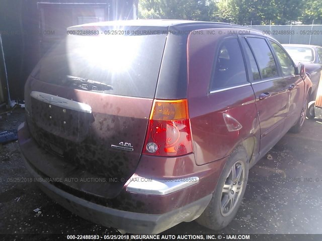 2A8GF68X57R290164 - 2007 CHRYSLER PACIFICA TOURING MAROON photo 4