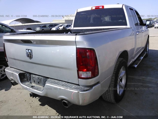 1C6RD6FT3CS157621 - 2012 DODGE RAM 1500 ST SILVER photo 4