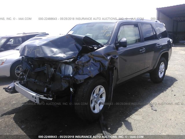 JTEBU5JR8G5293498 - 2016 TOYOTA 4RUNNER SR5 PREM/LTDL/TRAIL/TRD GRAY photo 2