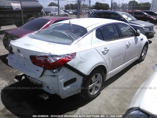 5XXGM4A79FG507850 - 2015 KIA OPTIMA LX WHITE photo 4