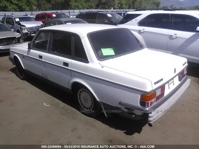 YV1AS8803N1464641 - 1992 VOLVO 240 GL WHITE photo 3