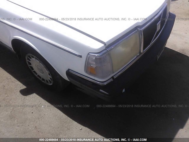 YV1AS8803N1464641 - 1992 VOLVO 240 GL WHITE photo 6