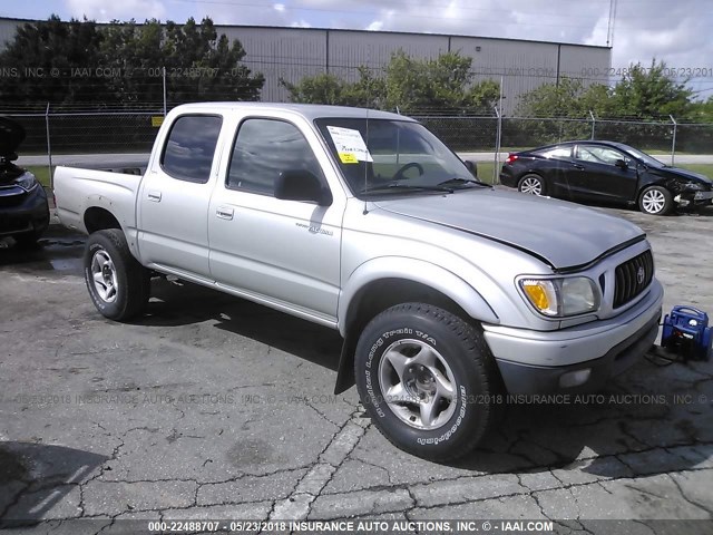 5TEGN92N93Z279210 - 2003 TOYOTA TACOMA DOUBLE CAB PRERUNNER SILVER photo 1