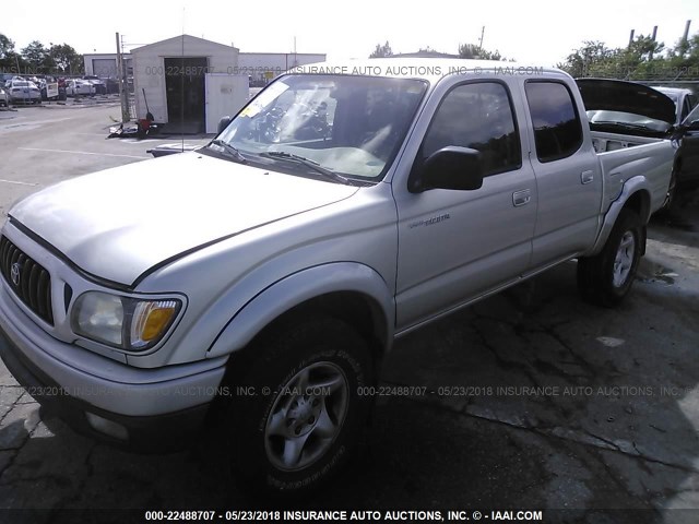 5TEGN92N93Z279210 - 2003 TOYOTA TACOMA DOUBLE CAB PRERUNNER SILVER photo 2