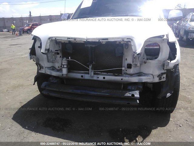 5TBRN34191S149995 - 2001 TOYOTA TUNDRA ACCESS CAB SR5 WHITE photo 6