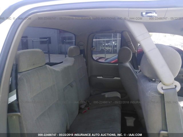 5TBRN34191S149995 - 2001 TOYOTA TUNDRA ACCESS CAB SR5 WHITE photo 8