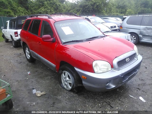 KM8SB12B94U716400 - 2004 HYUNDAI SANTA FE GL RED photo 1