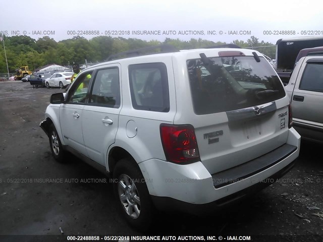 4F2CZ02Z48KM02893 - 2008 MAZDA TRIBUTE I WHITE photo 3