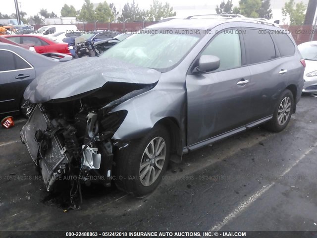 5N1AR2MN1GC657082 - 2016 NISSAN PATHFINDER S/SV/SL/PLATINUM 灰色 照片 2