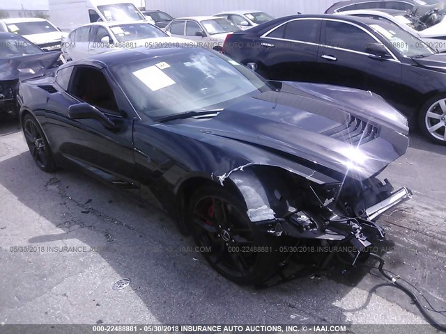 1G1YG2D79E5110047 - 2014 CHEVROLET CORVETTE STINGRAY/1LT/Z51 BLACK photo 1