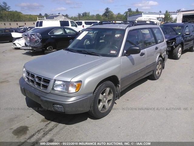 JF1SF6553YH711340 - 2000 SUBARU FORESTER S GRAY photo 2