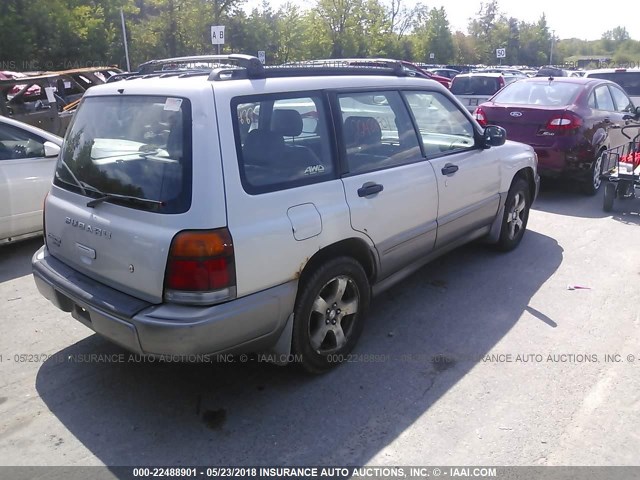 JF1SF6553YH711340 - 2000 SUBARU FORESTER S GRAY photo 4