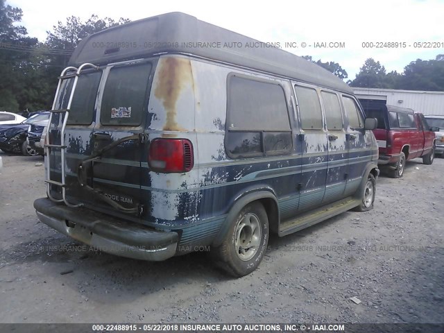 2B6HB21Y6RK552874 - 1994 DODGE RAM VAN B250 BLUE photo 4