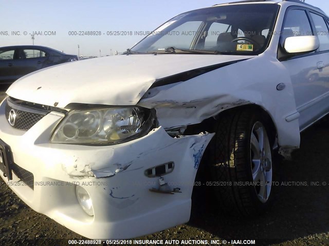 JM1BJ246931122077 - 2003 MAZDA PROTEGE PR5 WHITE photo 6