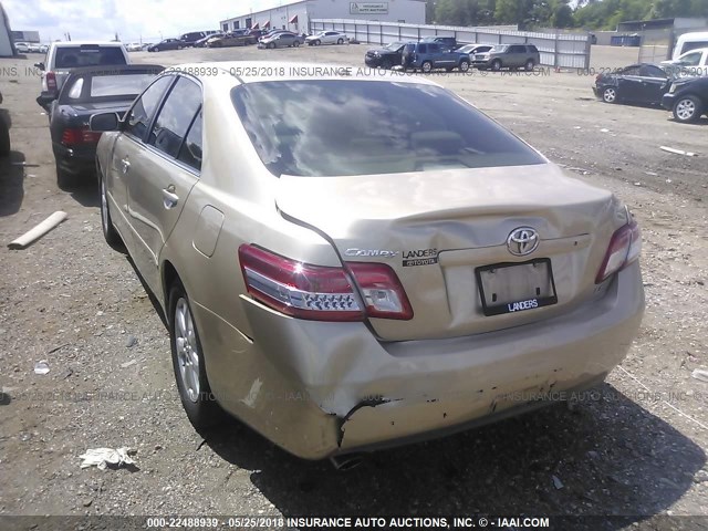 4T1BK3EK1BU618823 - 2011 TOYOTA CAMRY SE/LE/XLE 金色 照片 6