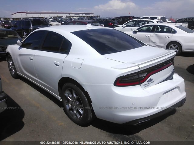 2C3CDXJG9GH105460 - 2016 DODGE CHARGER SXT WHITE photo 3