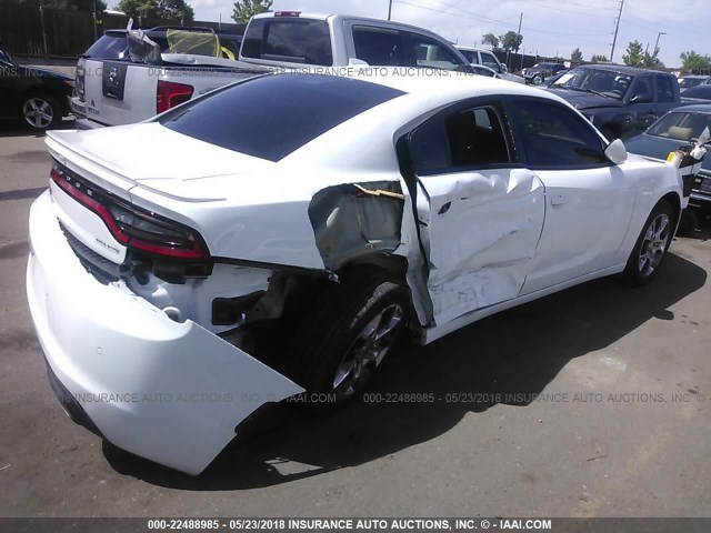 2C3CDXJG9GH105460 - 2016 DODGE CHARGER SXT WHITE photo 4