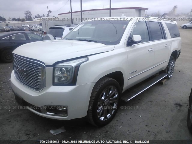 1GKS2JKJ3FR725485 - 2015 GMC YUKON XL DENALI CREAM photo 2