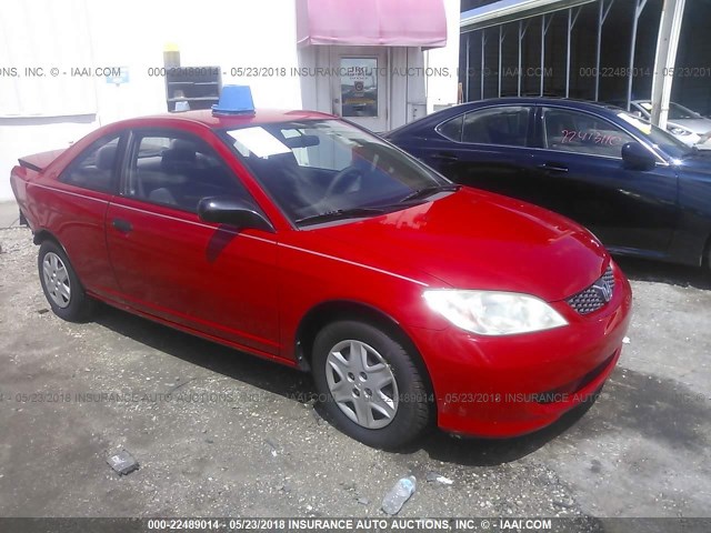 1HGEM22115L061277 - 2005 HONDA CIVIC DX VP RED photo 1