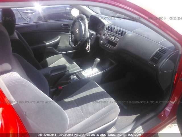 1HGEM22115L061277 - 2005 HONDA CIVIC DX VP RED photo 5