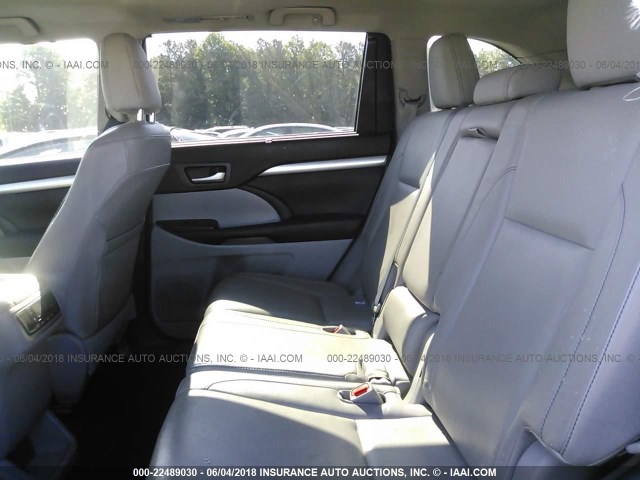 5TDJKRFH4ES062019 - 2014 TOYOTA HIGHLANDER XLE ვერცხლისფერი ფოტო 8