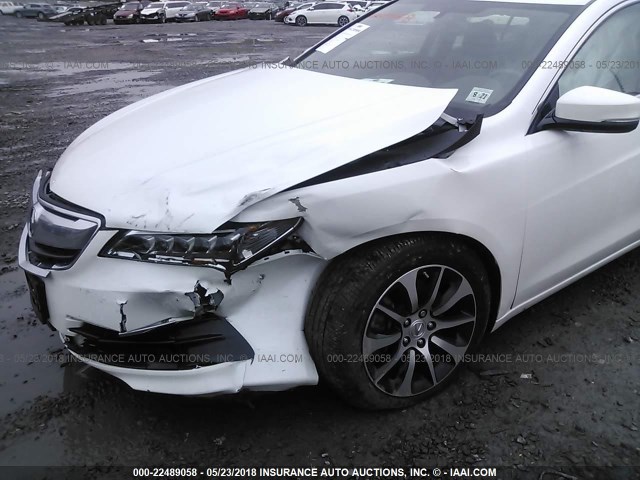 19UUB1F3XGA015890 - 2016 ACURA TLX WHITE photo 6